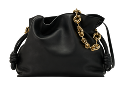 Medium Flamenco Clutch, Leather, Black, MIS, S/DB, 2*